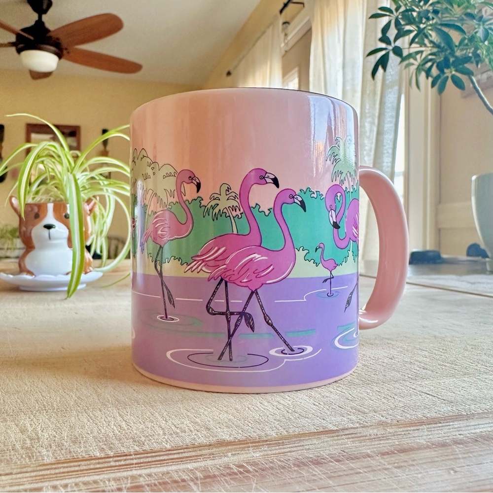 🌸Vintage Flamingo Paradise Mug